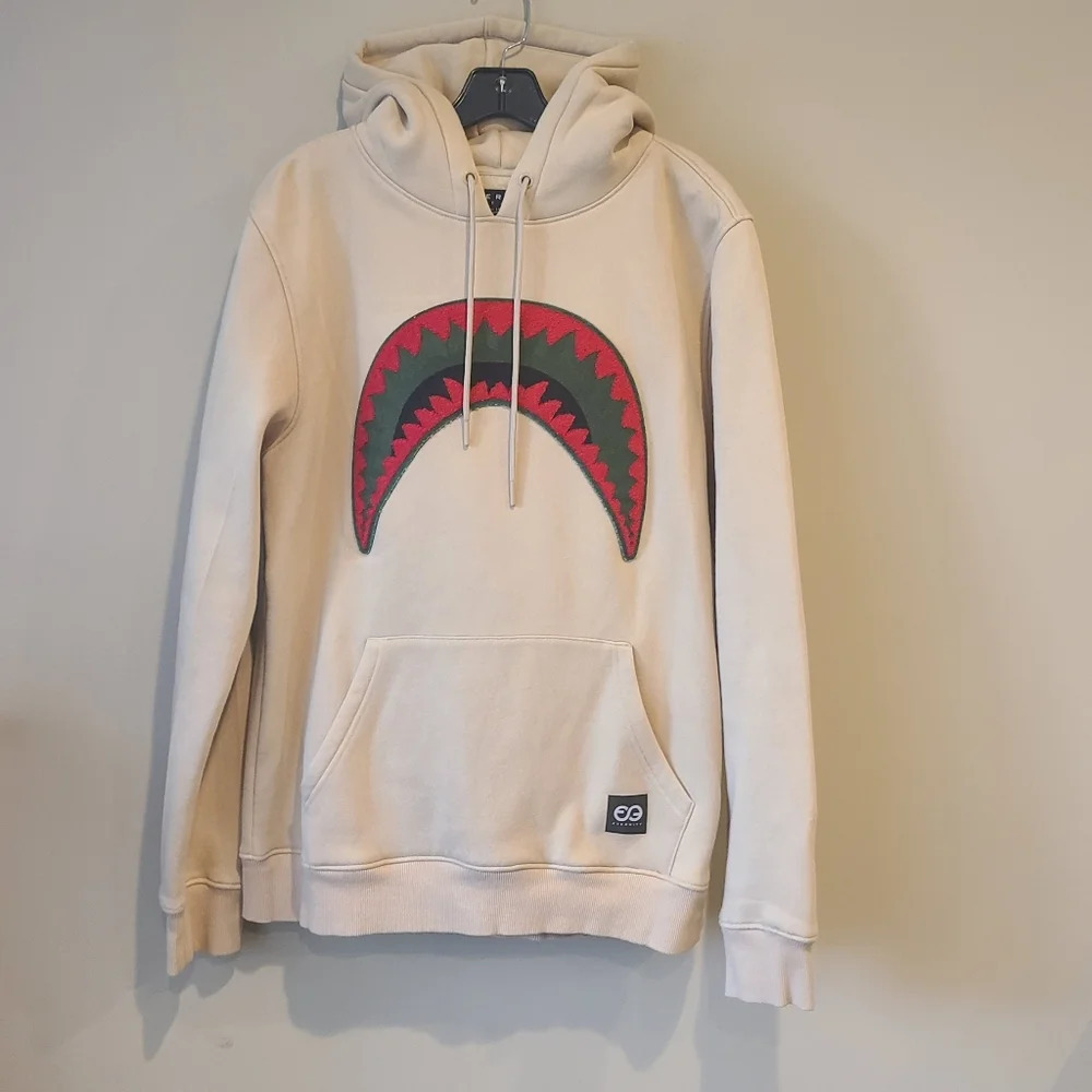 NWOT  Eternity BC/AD Shark mouth men's hoodie SZ.Large Drip logo  on sleeve